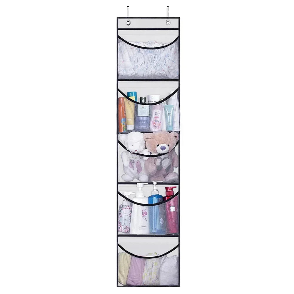 Over Door Hanging Shelf Organizer with 5 Pockets Storage