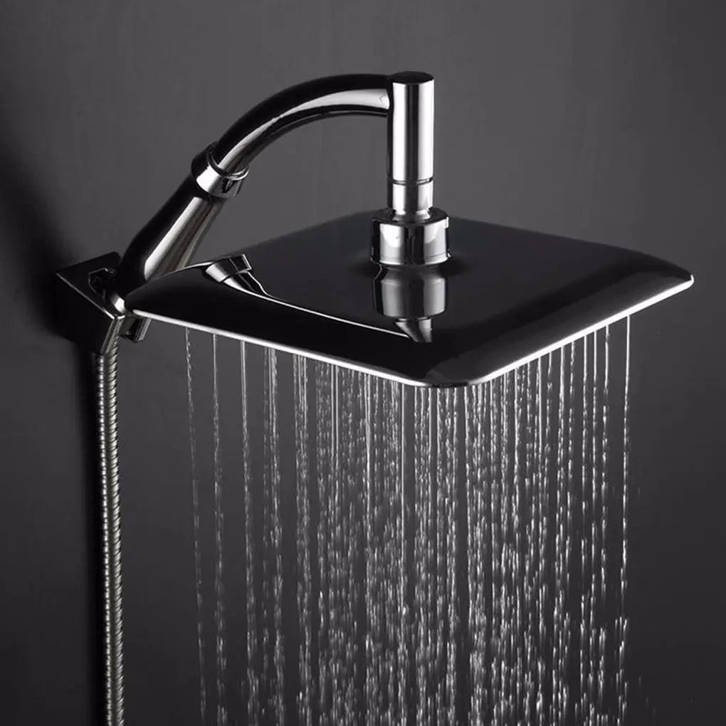 High-Flow Shower Head with 10-Inch Rainfall Spray and Adjustable Extension Arm for Bathroom Replacement