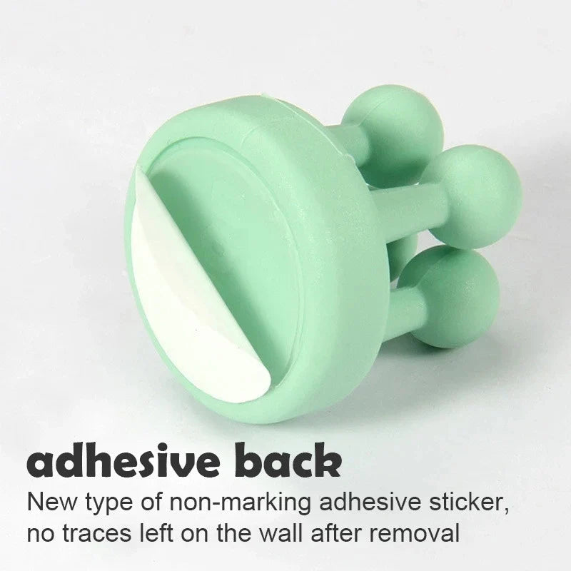 Punch Free Silicone Hook Holders with Self Adhesive Design for Bathroom and Small Item Organization