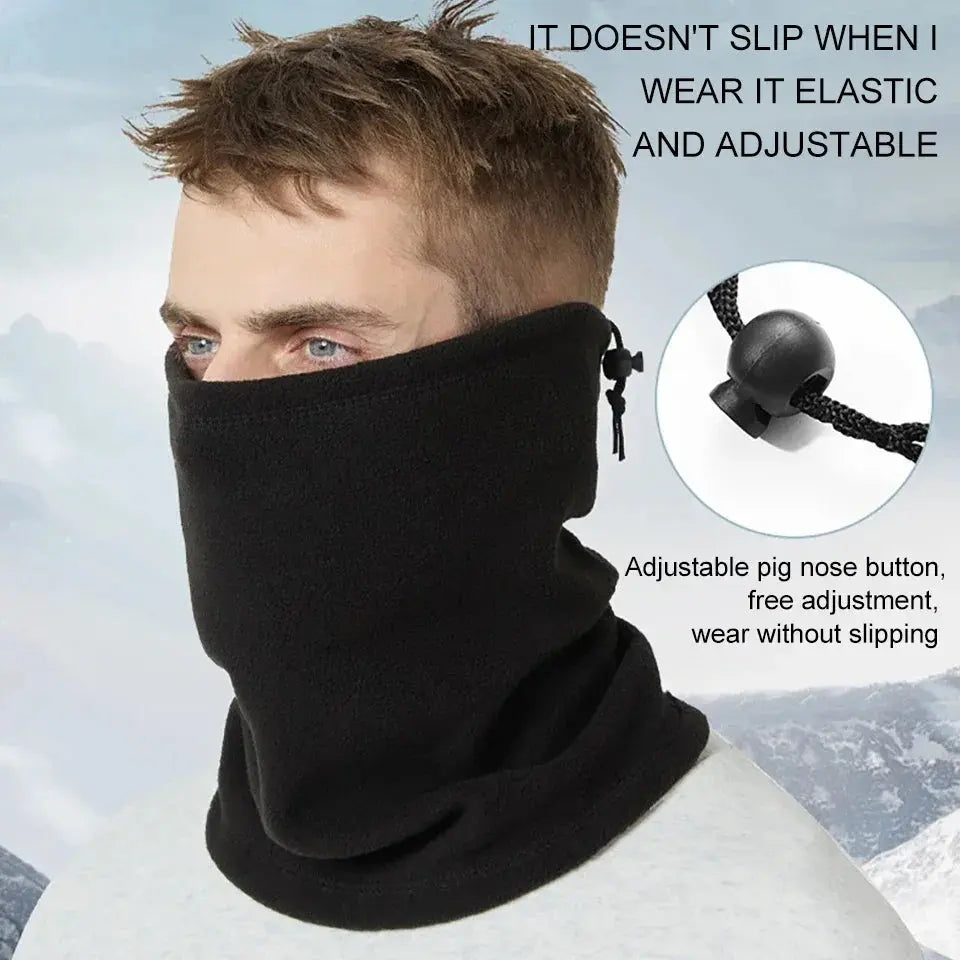 Windproof Fleece Balaclava Half Mask with Breathable Insulation for Winter Riding and Outdoor Activities