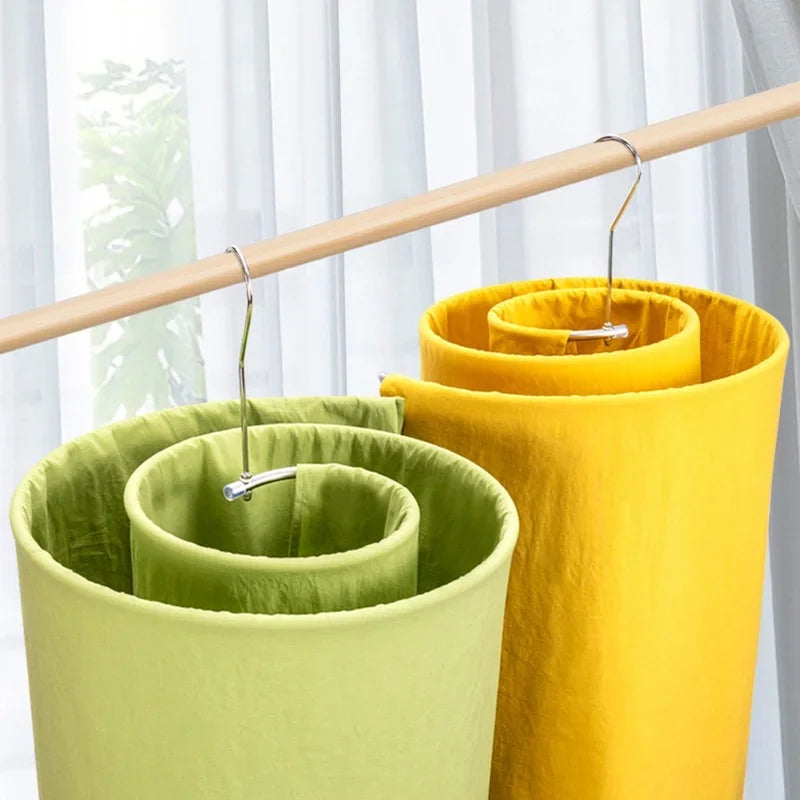 2 Pcs Spiral Quilt Hanger with Rotating Stainless Steel Design for Blankets Sheets and Balcony Drying