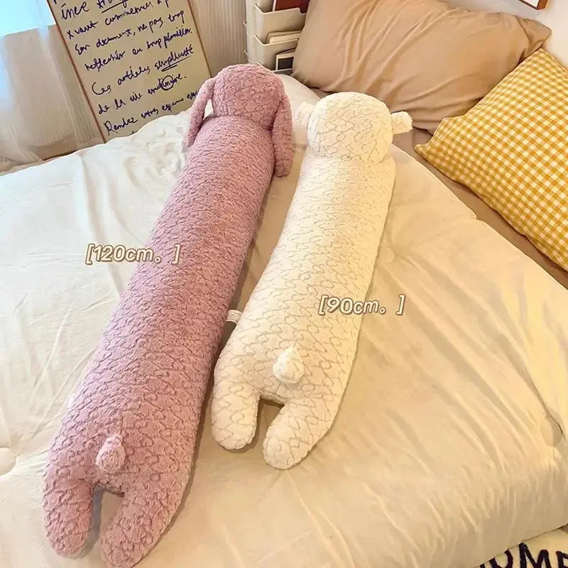 Large Rabbit Body Pillow with Long Plush Design for Sleeping and Decorative Use