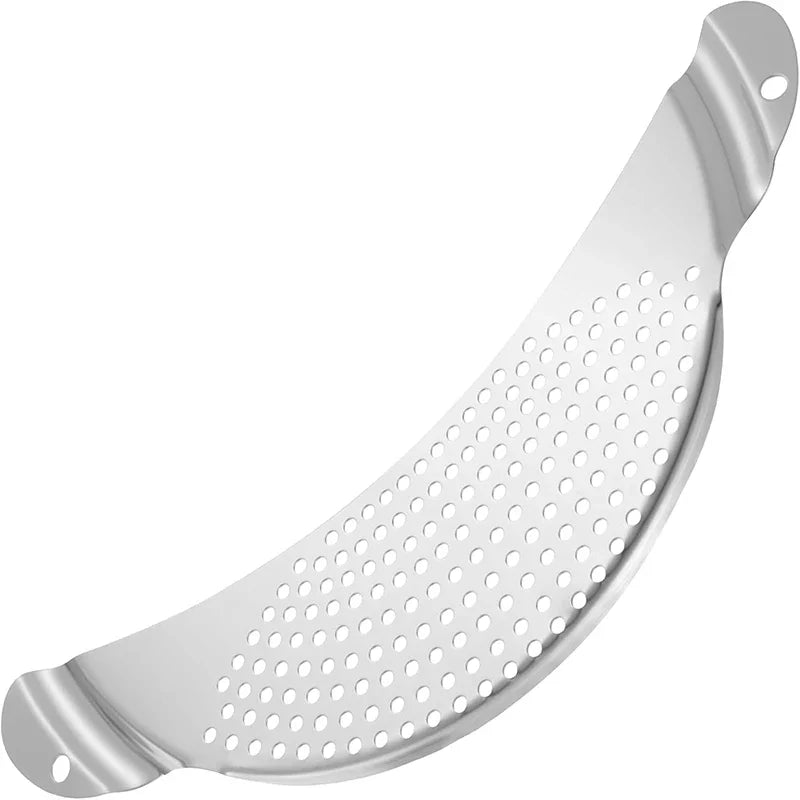 Stainless Steel Pot Strainer Set with Moon and Double Handle Designs for Pasta Rice and Stock Draining