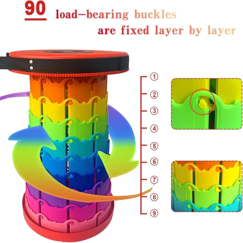 Portable Folding Camp Stool with Lightweight Compact Design for Camping Fishing and Outdoor Travel