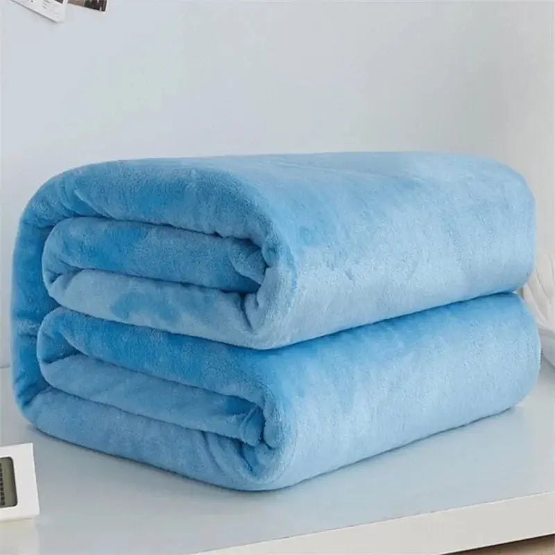 Coral Fleece Blanket with Soft Flannel Texture for Bed, Sofa, and Everyday Home Use