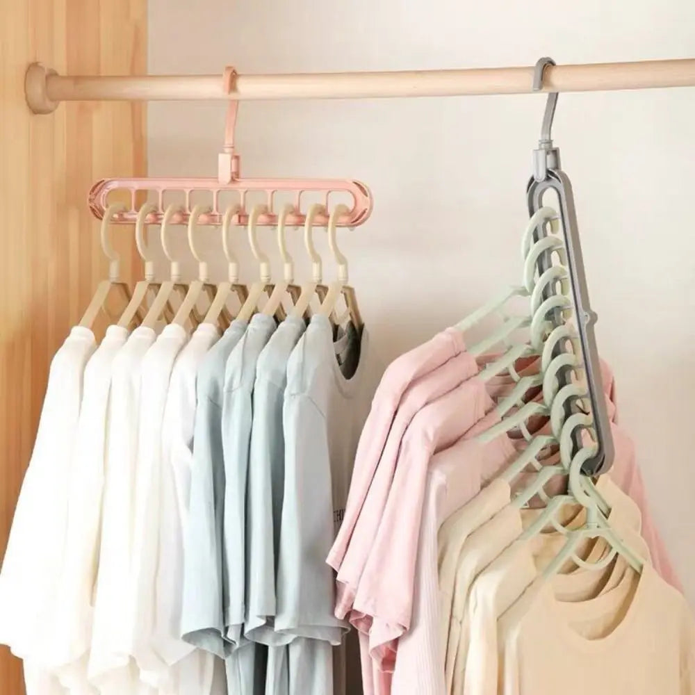 Foldable Cascade Closet Hanger with Multi Hole Space Saving Design for Wardrobe Organization