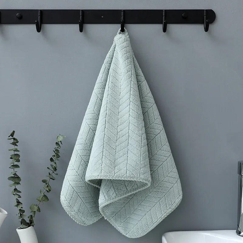 3 Pcs Thickened Coral Velvet Cotton Hand Towel for Adults, Soft & Quick-Drying