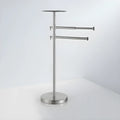 Freestanding Stainless Steel Towel Rack with Weighted Base Design for Bathroom and Outdoor Towel Storage