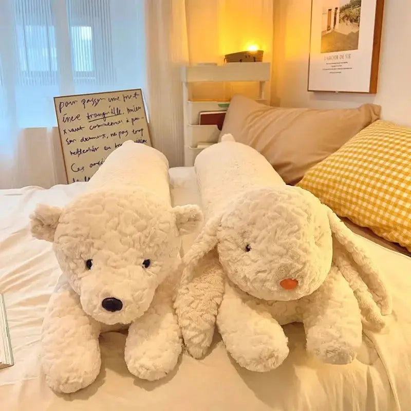 Large Rabbit Body Pillow with Long Plush Design for Sleeping and Decorative Use