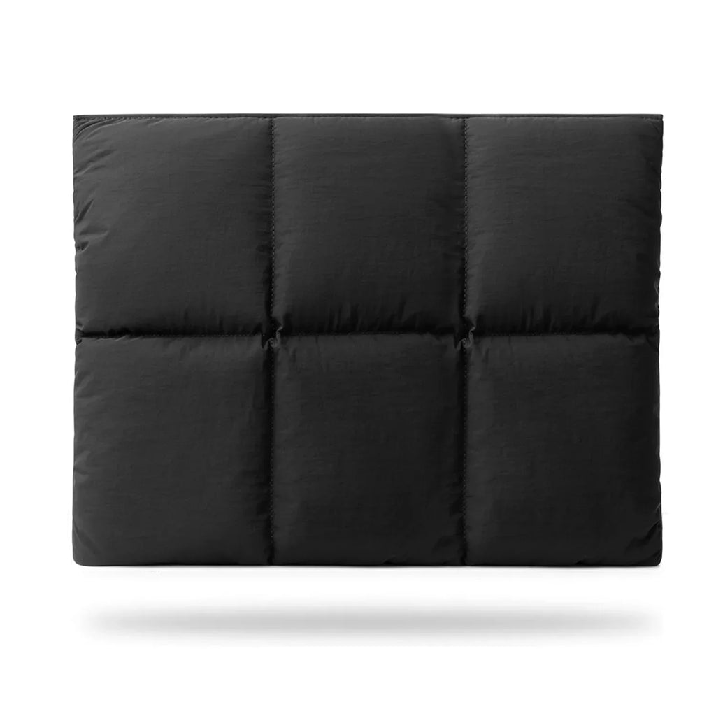 Quilted Laptop Sleeve with Puffy Padded Nylon Design for MacBook and Portable Travel Protection