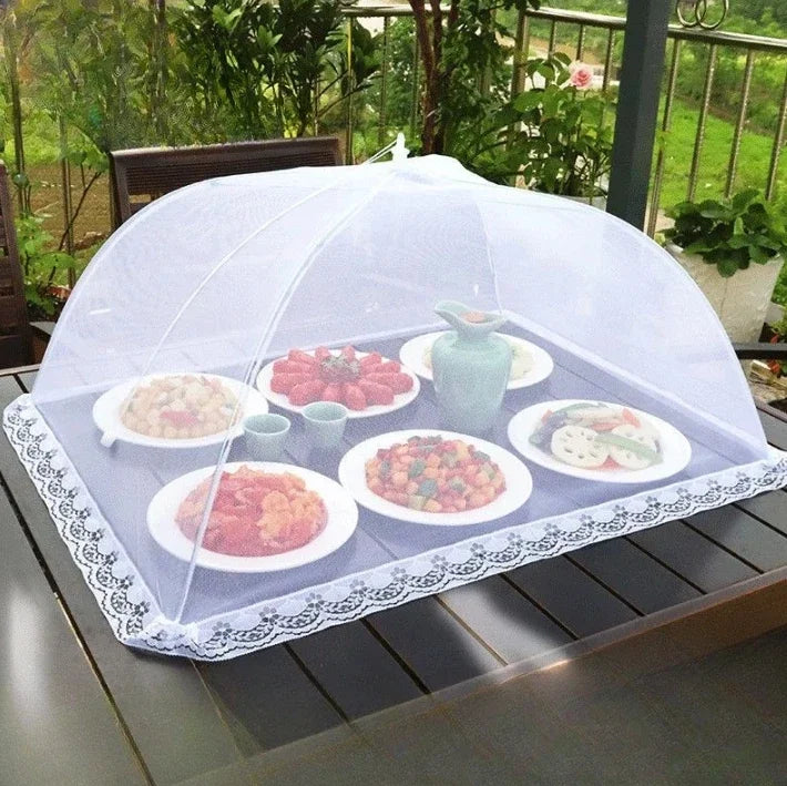 Foldable Food Mesh Cover Pop Up Umbrella Food Tent for Protecting Meals Fruit Vegetables from Flies Outdoors