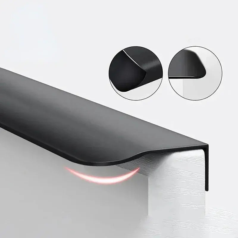 Aluminum Concealed Cabinet Edge Pull Handle for Kitchen Drawer Door (50 cm/ 19.7")