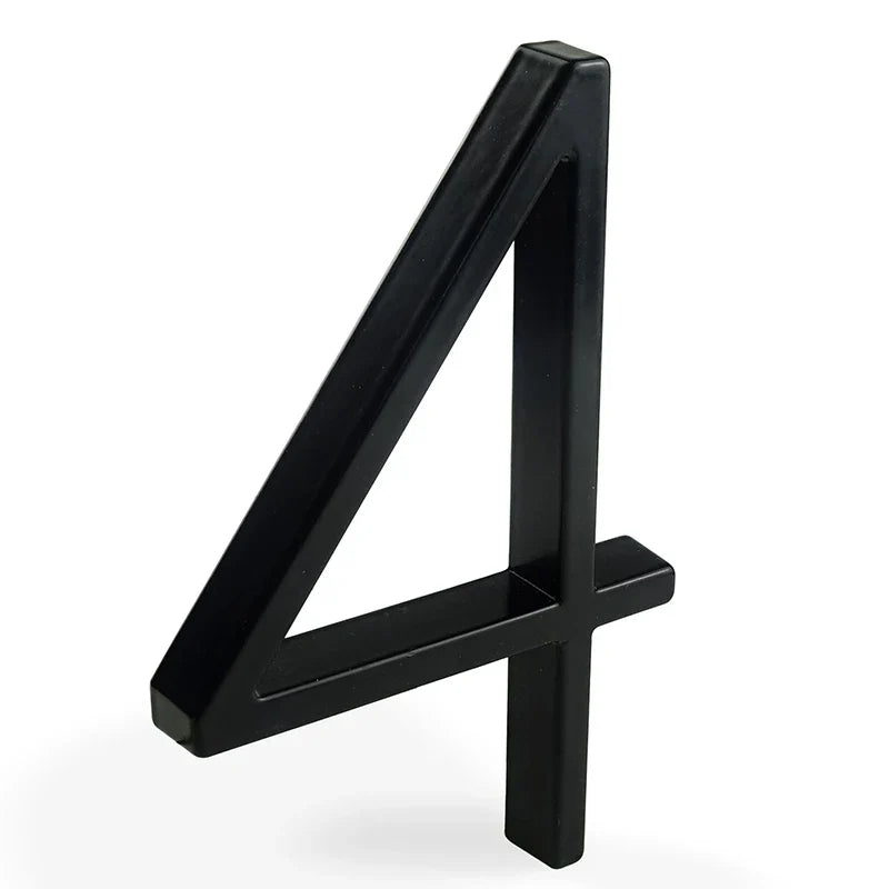 6 Inch Stainless Steel House Number with Floating Mount Design and Black Coating for Address Display and Mailbox Use