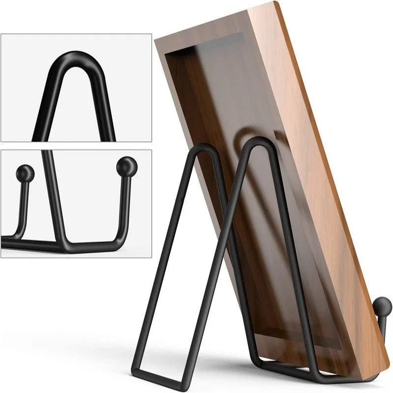 Iron Art Display Stand Metal Holder for Plate Bowl Frame Book and Decorative Countertop Display