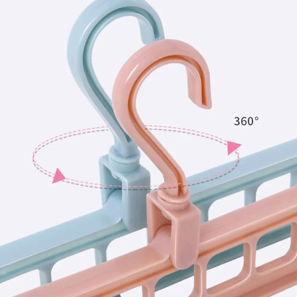 Foldable Cascade Closet Hanger with Multi Hole Space Saving Design for Wardrobe Organization