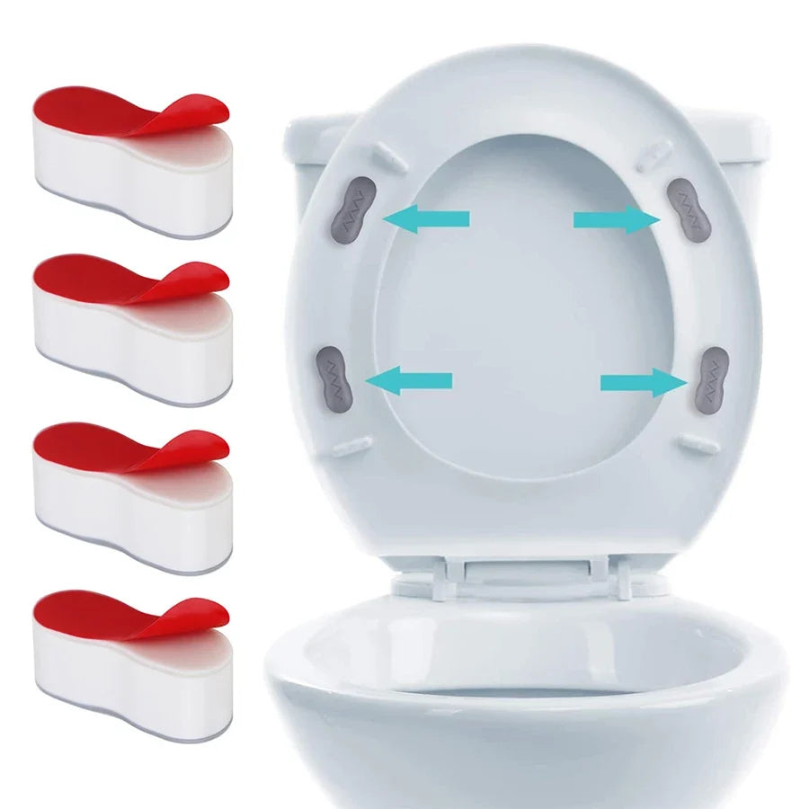 Universal Toilet Seat Protector Pads with Non-Slip Adhesive, Cushioned for Bidets, Elderly, Pregnancy, and Bathroom Safety