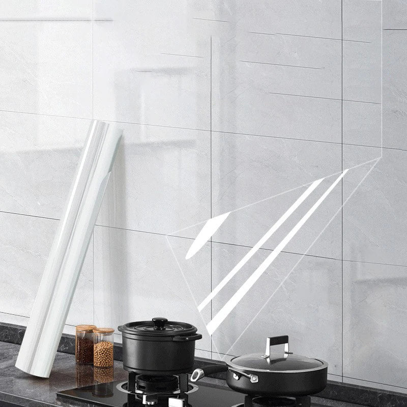 Transparent Clear Contact Paper Roll Waterproof Glossy Self Adhesive Film for Cabinets, Drawers, Shelves and Countertops