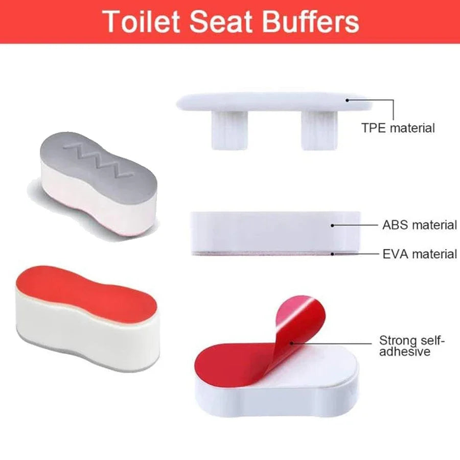 Universal Toilet Seat Protector Pads with Non-Slip Adhesive, Cushioned for Bidets, Elderly, Pregnancy, and Bathroom Safety