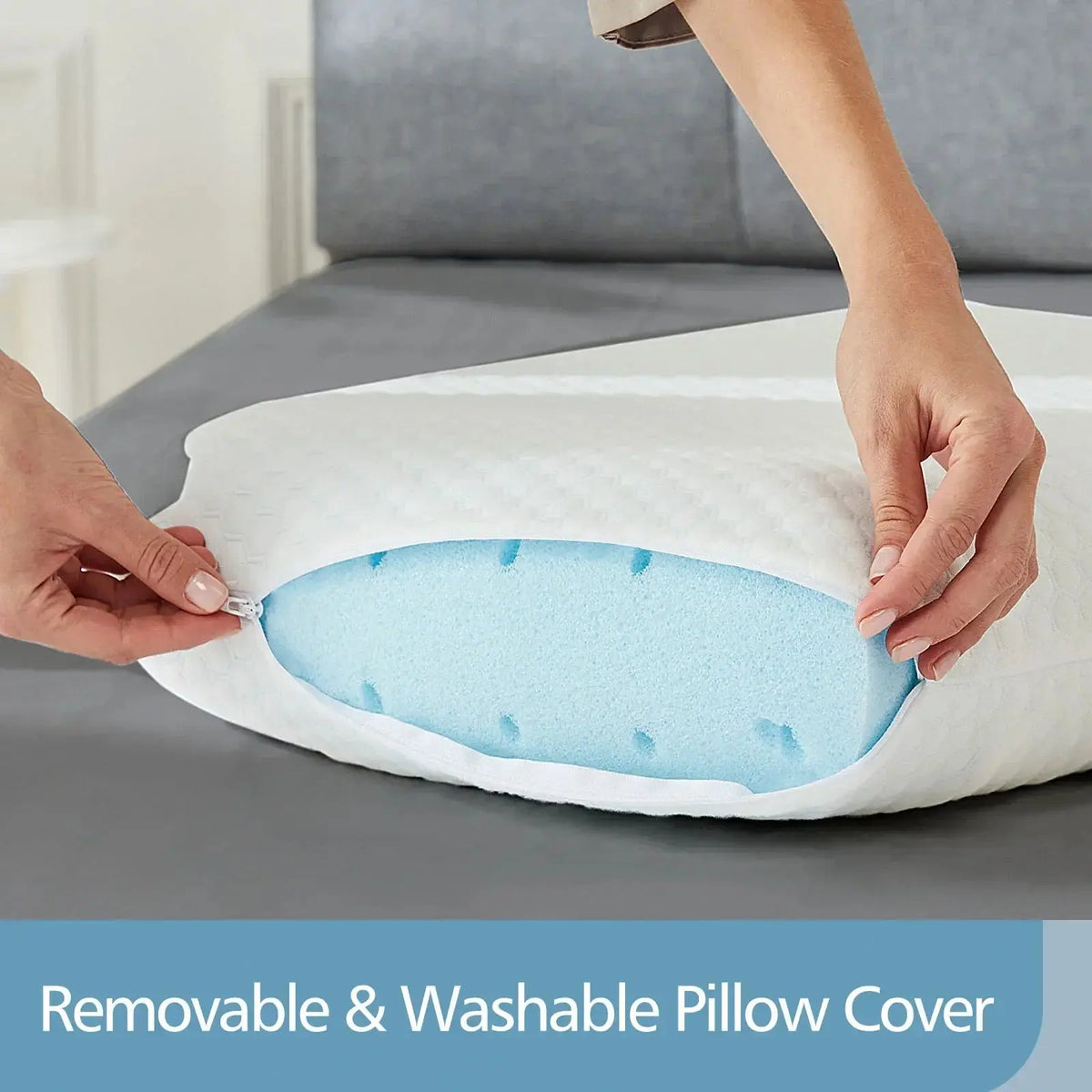 Ventilated Memory Foam Comfort Cushion with Breathable Design and Removable Washable Cover for Soft, Supportive Everyday Rest