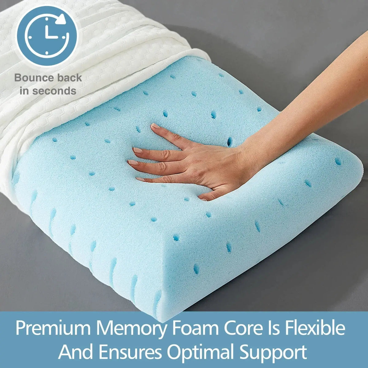 Ventilated Memory Foam Comfort Cushion with Breathable Design and Removable Washable Cover for Soft, Supportive Everyday Rest