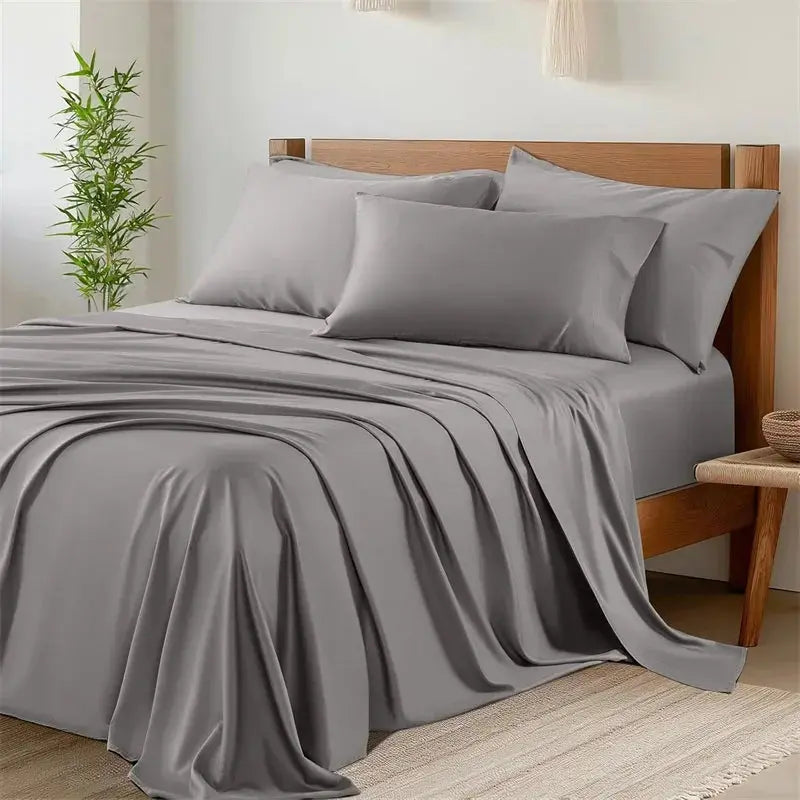 Luxury Bamboo Bed Sheets Set with Silky Breathable Design for Relaxed All-Season Comfort