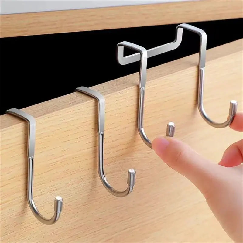 1Pcs of 304 Stainless Steel S Shaped Cabinet Door Hook for Towel Storage