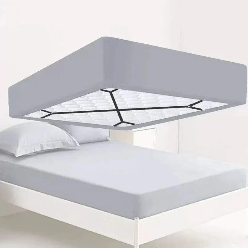 Adjustable Bed Sheet Fastener Straps with High Elastic Crisscross Design for Secure Bedding