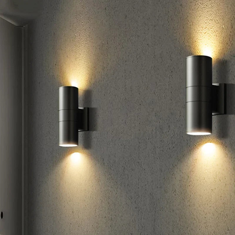 Sleek Modern Up & Down Outdoor Wall Light