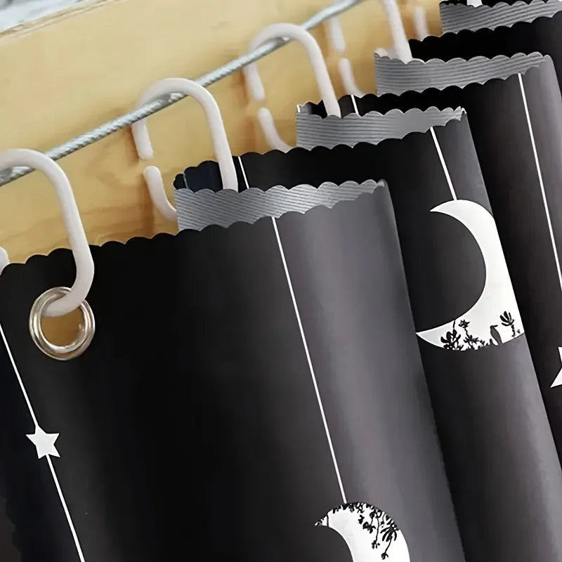 Bed Privacy Curtain with Blackout Fabric and Hanging Hooks for Bunk and Single Beds