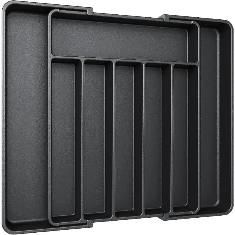 Adjustable Kitchen Drawer Organizer Tray Expandable Cutlery Divider for Forks Knives and Utensil Storage