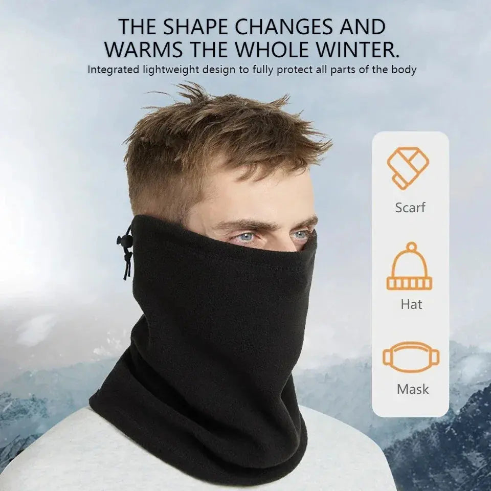 Windproof Fleece Balaclava Half Mask with Breathable Insulation for Winter Riding and Outdoor Activities