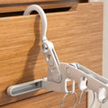 Foldable Clothes Drying Rack with Adjustable Hook Design for Travel and Small Space Laundry Use