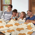 Capybara Print Plush Flannel Blanket with Soft Lightweight Feel for Home Comfort