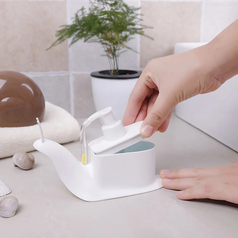 Refillable Snail Soap Dispenser with Press Pump Design for Bathroom and Kitchen Use