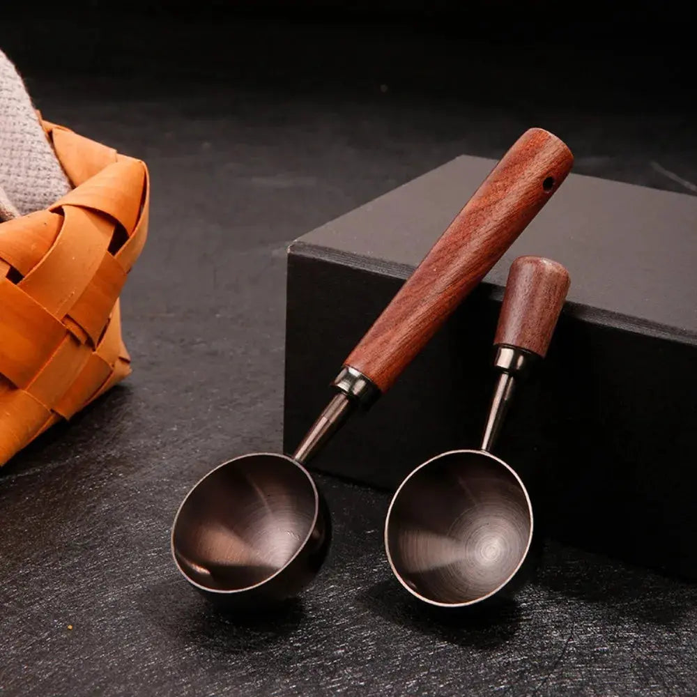 Wooden Handle Stainless Steel Coffee Scoop for Measuring