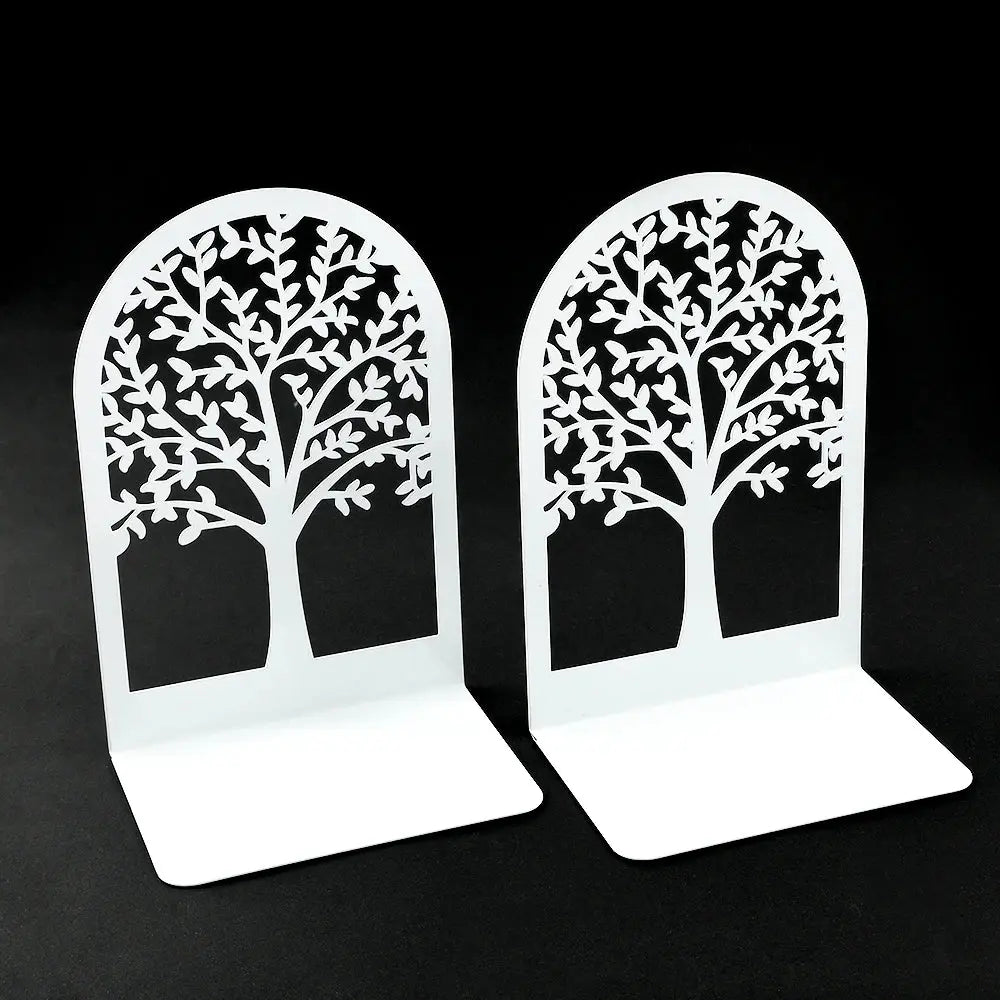 Tree of Life Metal Bookends Decorative Desktop Book Holder