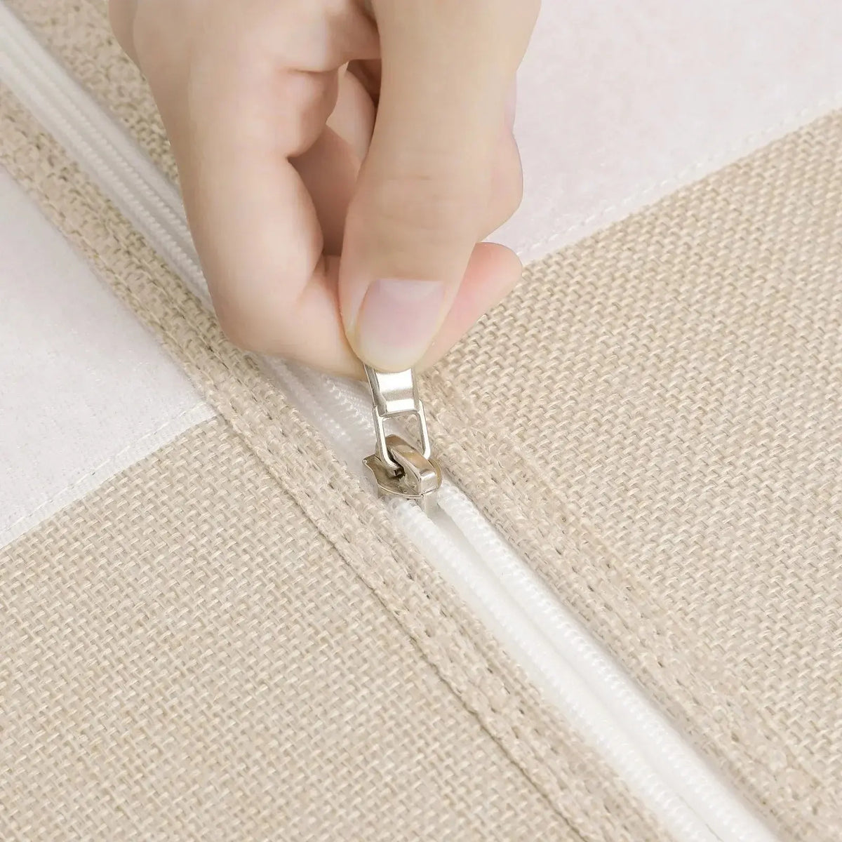 Foldable Fabric Storage Boxes with Window and Zipper for Sheets, Blankets, and Wardrobe Organization