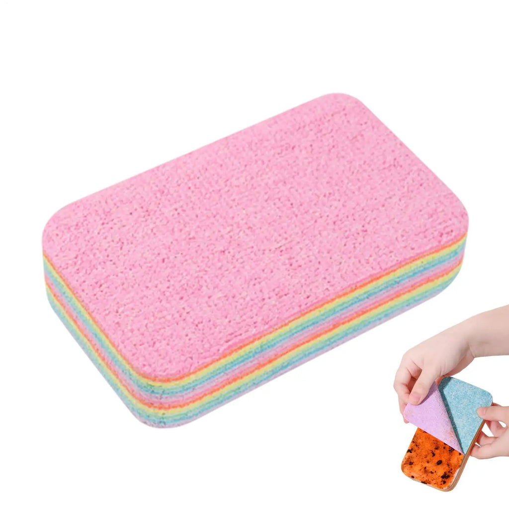 Microfiber Cleaning Sponge Cloth with Peelable Multi Layer Design for Kitchen and Household Cleaning