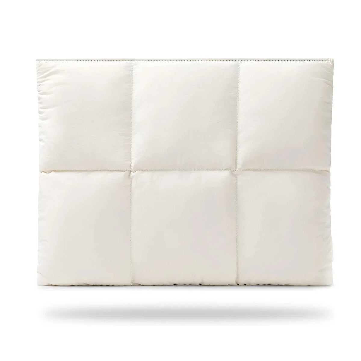 Quilted Laptop Sleeve with Puffy Padded Nylon Design for MacBook and Portable Travel Protection
