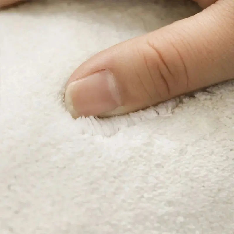 Fluffy Cream Style Anti-Slip Floor Rug for Living Room and Bedroom Decor