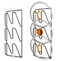 2 Pcs Wall Mounted Pot Lid Rack No Drill Kitchen Storage Organizer for Pan Lid and Cover Holding