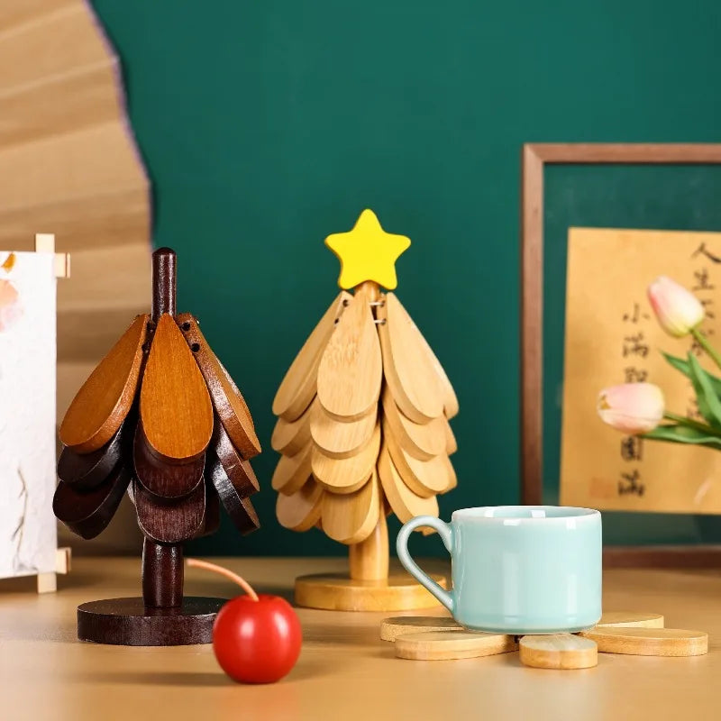 Tree Shaped Insulation Mat Heat Resistant Pot Mat for Dining Table Hot Dish Protection Home Decor