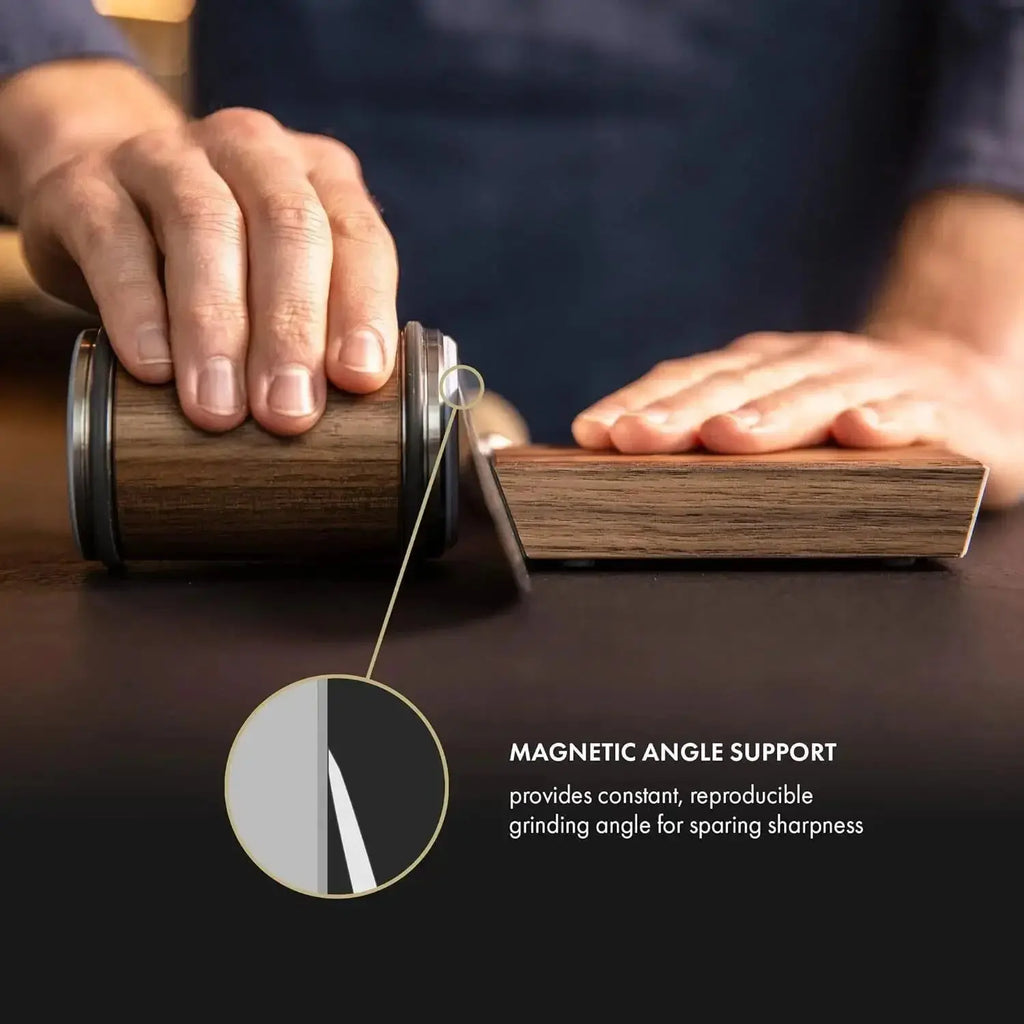 Rolling Knife Sharpener Kit with Magnetic Holder Diamond Stone 15 and 20 Degree