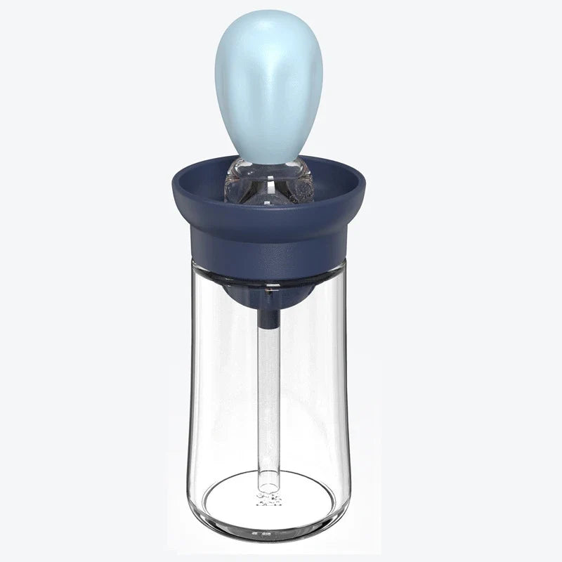 Oil Dispenser Bottle with Silicone Brush and Spray Function for Cooking and Baking Use