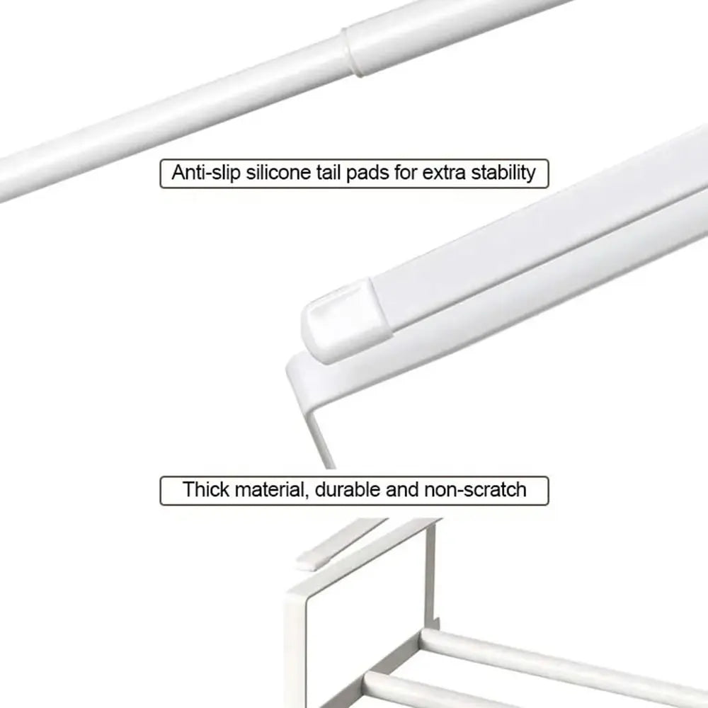 Expandable Under Shelf Shoe Rack with Adjustable Layered Design for Space Saving Storage Application Range 12–22" (30–56cm)