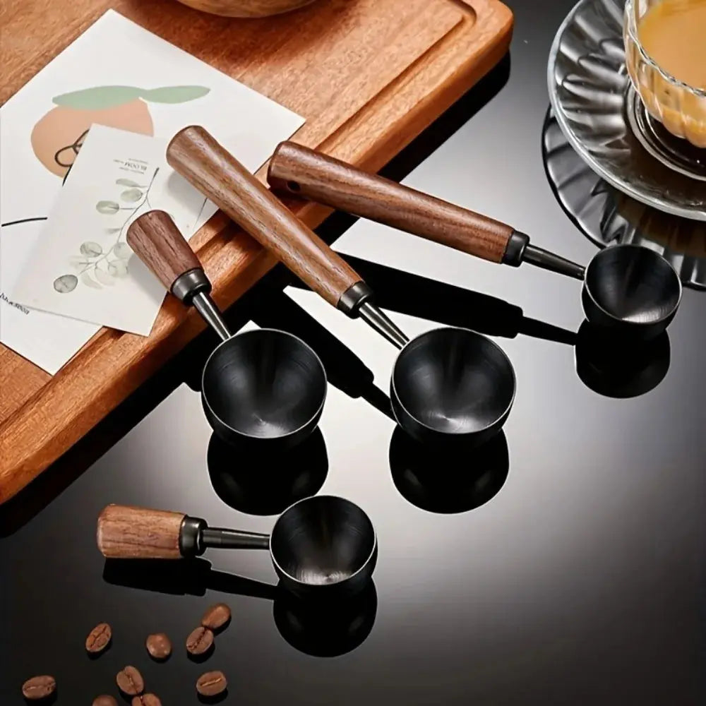 Wooden Handle Stainless Steel Coffee Scoop for Measuring