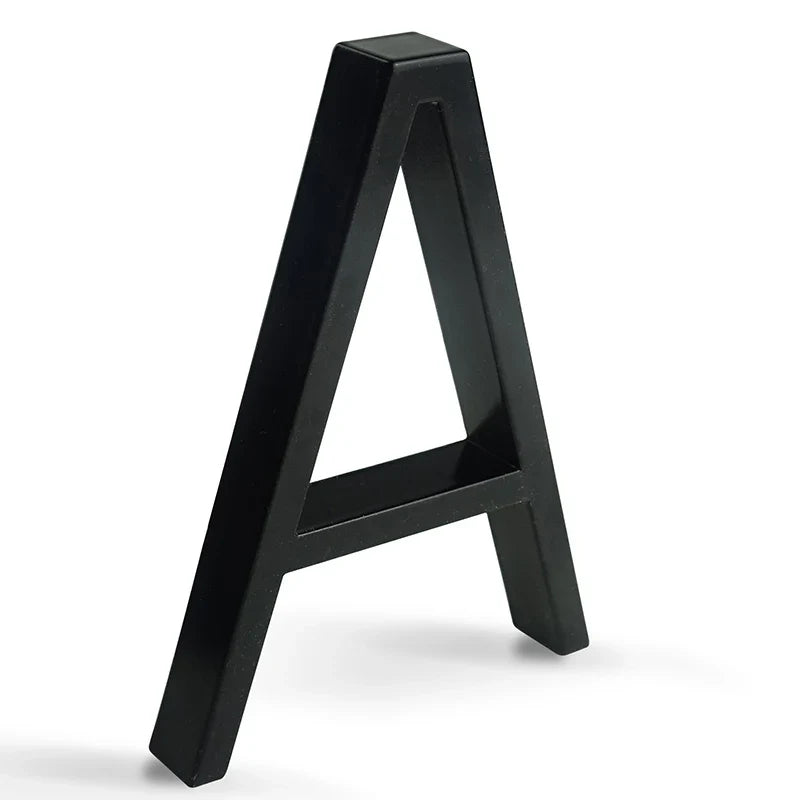 6 Inch Stainless Steel House Number with Floating Mount Design and Black Coating for Address Display and Mailbox Use