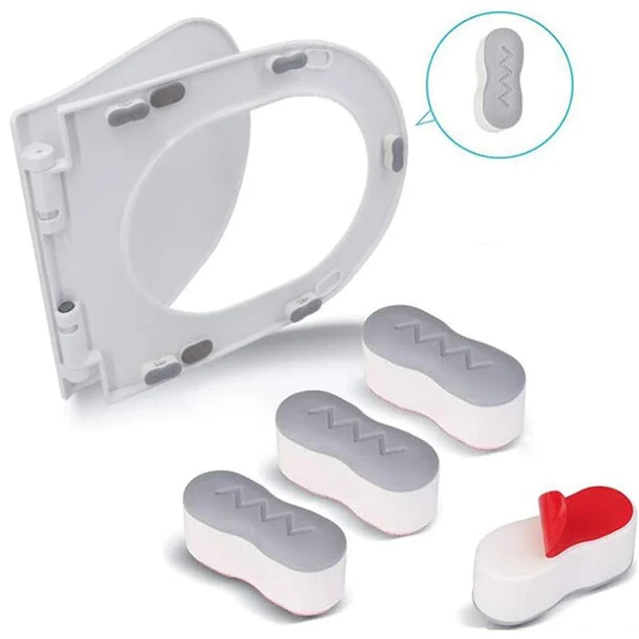 Universal Toilet Seat Protector Pads with Non-Slip Adhesive, Cushioned for Bidets, Elderly, Pregnancy, and Bathroom Safety