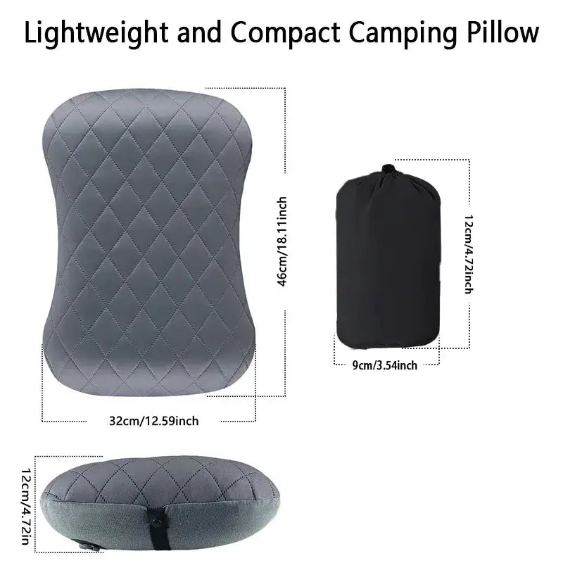 Ultralight Inflatable Travel Pillow with Soft Washable Cover for Camping and Backpacking Support