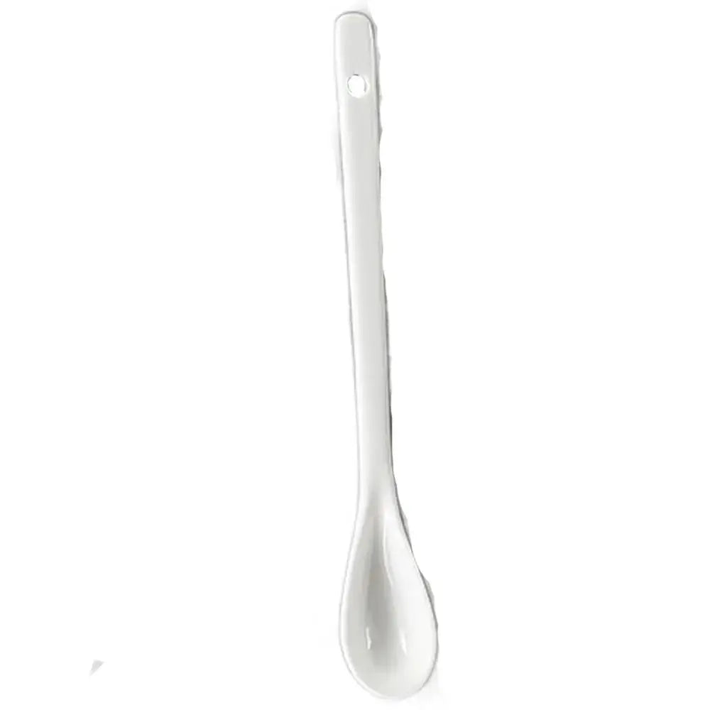 Ceramic Long Handle Spoon White Tea Coffee Stirring Spoon